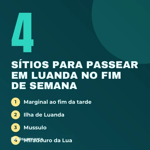 Pré-visualização do modelo Top 4 sítios para passear (Redes sociais)