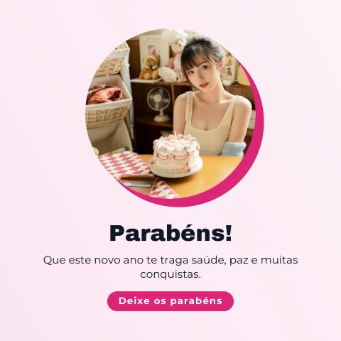 Pré-visualização do modelo Feliz aniversário (Redes sociais)