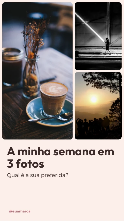 Pré-visualização do modelo A minha semana em fotos (Redes sociais)