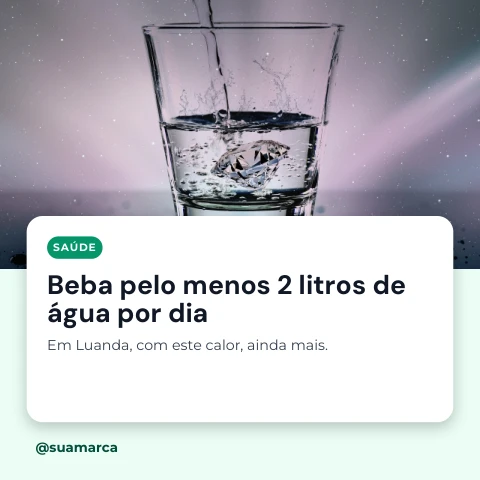 Pré-visualização do modelo Dica de saúde (Redes sociais)