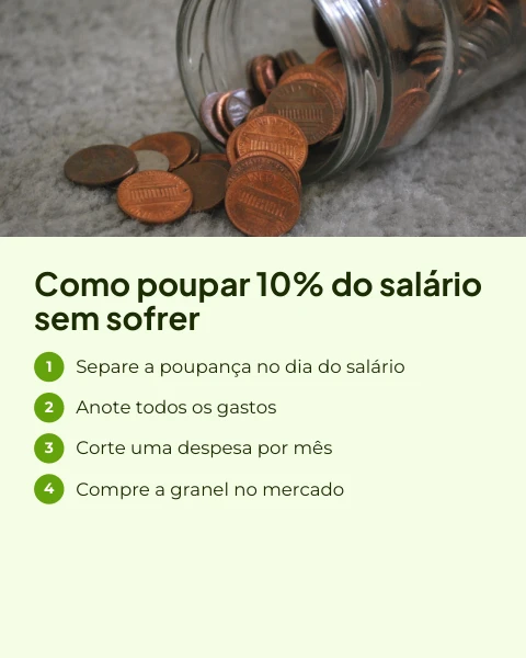 Pré-visualização do modelo Dica de poupança (Redes sociais)
