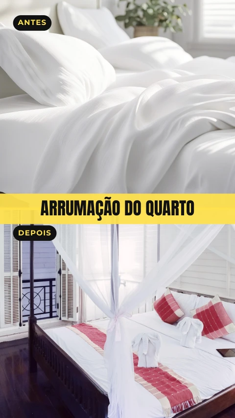 Pré-visualização do modelo Antes e depois (arrumação) (Redes sociais)