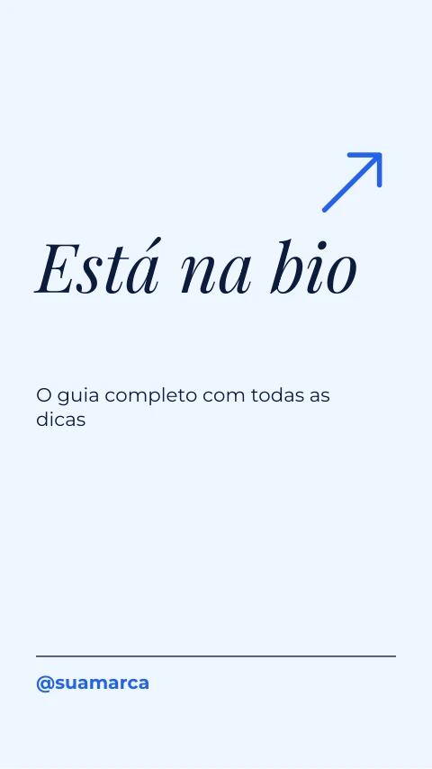 Pré-visualização do modelo Está tudo na bio (Redes sociais)