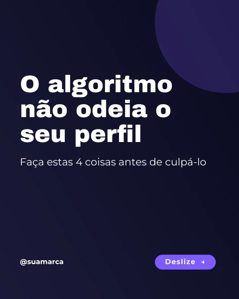 Pré-visualização do modelo Carrossel: o algoritmo (Creator)