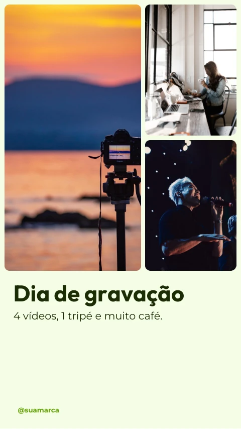 Pré-visualização do modelo Dia de gravação (Creator)