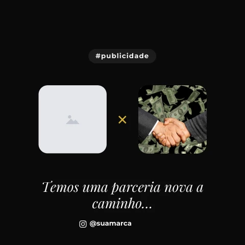 Pré-visualização do modelo Parceria com marca (Creator)