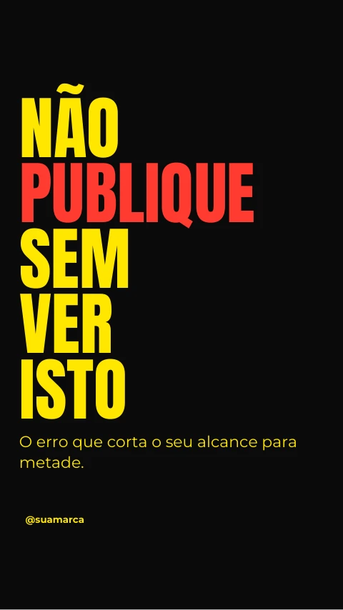 Pré-visualização do modelo Capa: não faça isto (Creator)
