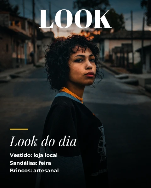 Pré-visualização do modelo Look do dia (Influencer)