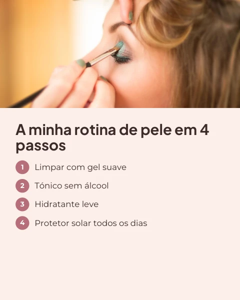 Pré-visualização do modelo Rotina de pele (Influencer)