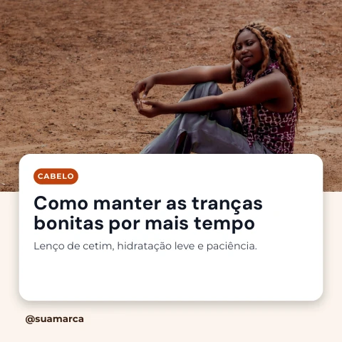 Pré-visualização do modelo Cuidados com o cabelo (Influencer)