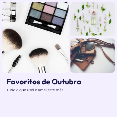 Pré-visualização do modelo Favoritos do mês (Influencer)