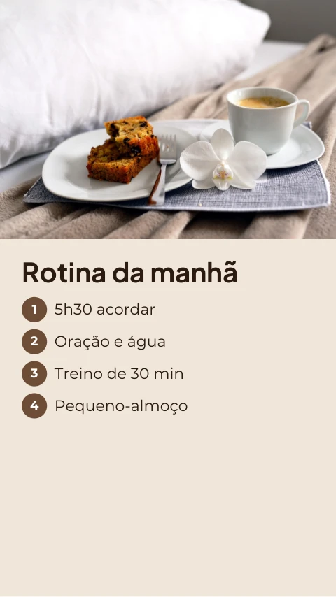 Pré-visualização do modelo A minha rotina da manhã (Influencer)