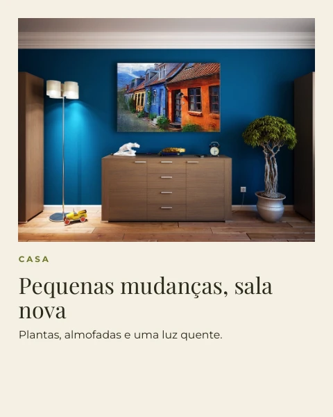 Pré-visualização do modelo Decoração de casa (Influencer)