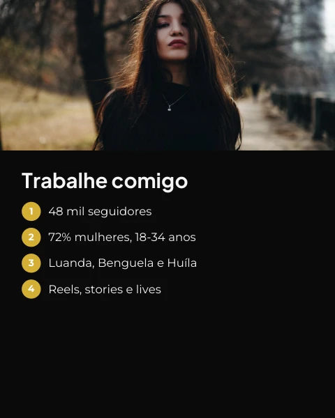 Pré-visualização do modelo Media kit (Influencer)