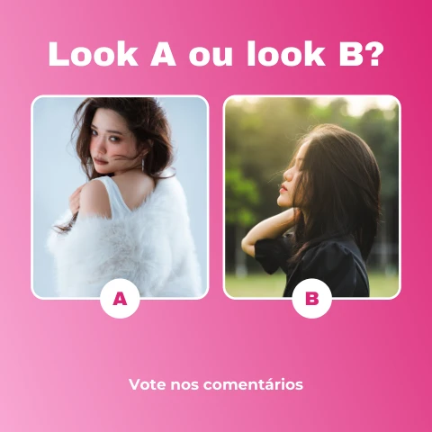 Pré-visualização do modelo Qual dos looks? (Influencer)