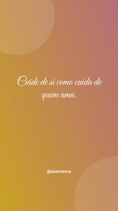 Pré-visualização do modelo Frase de autocuidado (estado) (Influencer)