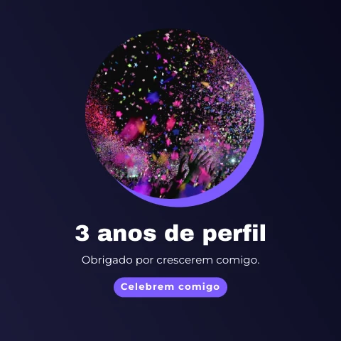 Pré-visualização do modelo Aniversário do perfil (Influencer)