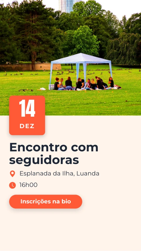 Pré-visualização do modelo Encontro com seguidores (Influencer)