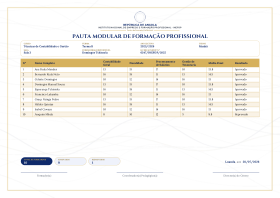 Pré-visualização do modelo Pauta Modular - INEFOP Mármore - Azul Real (Pauta Modular (Formação))