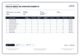 Pré-visualização do modelo Pauta Geral - Branca Arredondada - Ardósia (Pauta Geral (Ensino Primário))