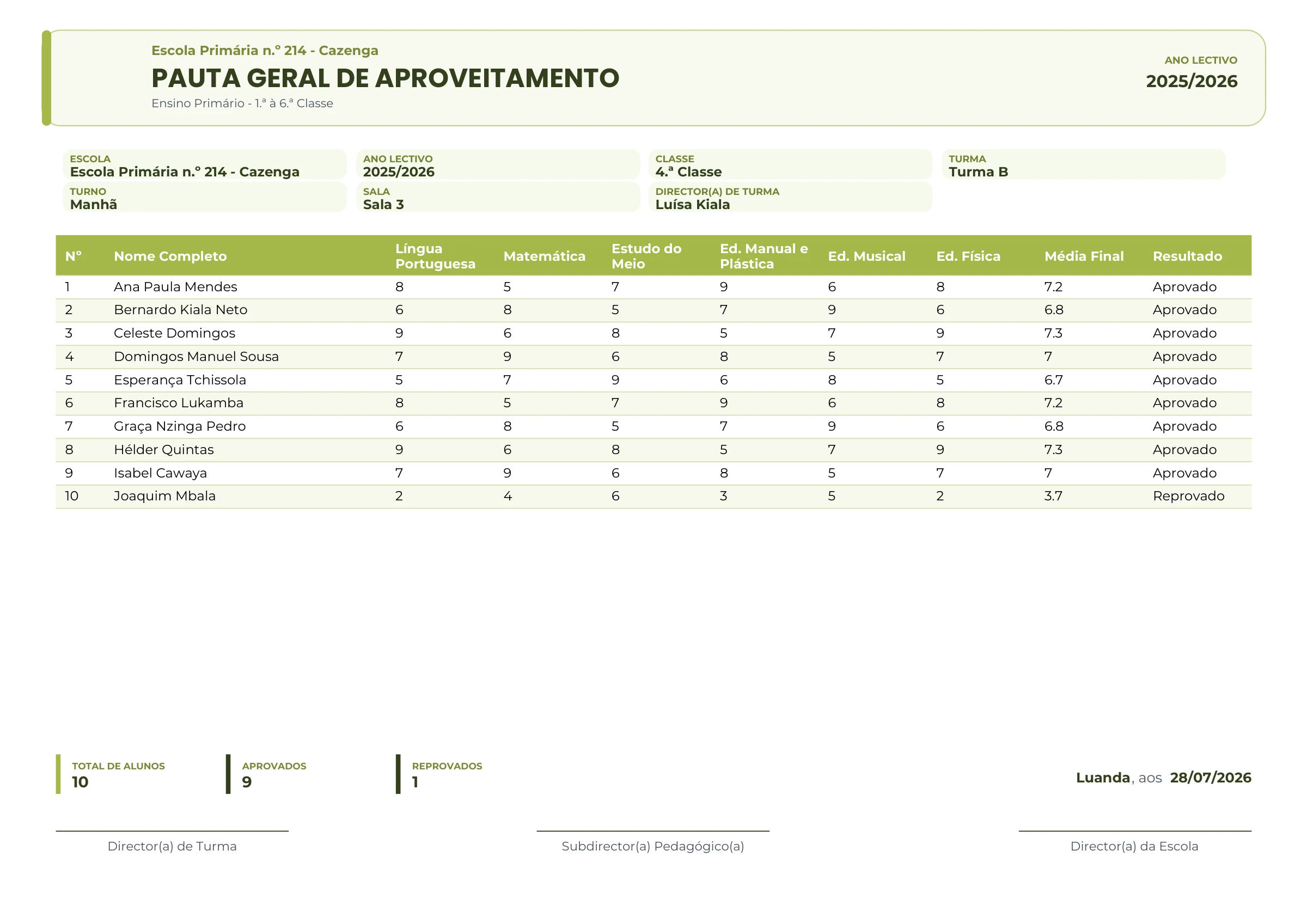 Pré-visualização ampliada do modelo Pauta Geral - Cartão - Baobá