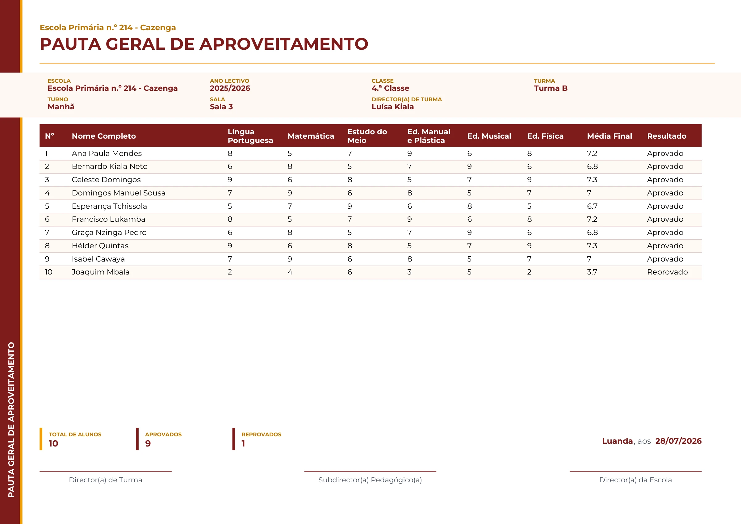 Pré-visualização ampliada do modelo Pauta Geral - Etiqueta - Terra Vermelha
