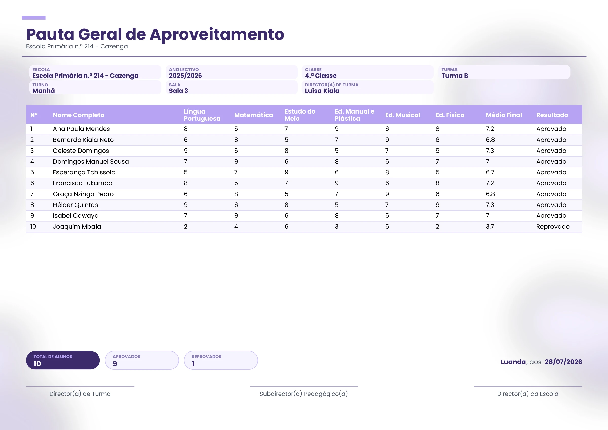 Pré-visualização ampliada do modelo Pauta Geral - Aguarela - Lavanda