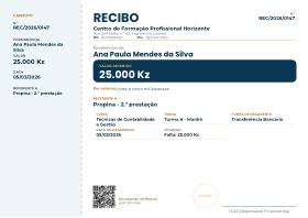 Pré-visualização do modelo Recibo - Talão (Horizontal) - Atlântico (Recibos)