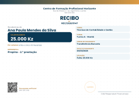 Pré-visualização do modelo Recibo - Pontilhado (Horizontal) - Atlântico (Recibos)