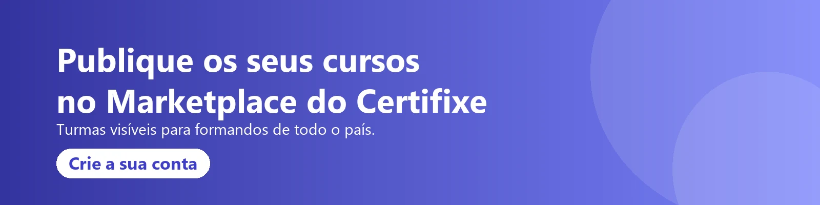 Publique os seus cursos no Marketplace