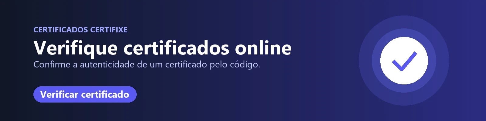 Verifique certificados online